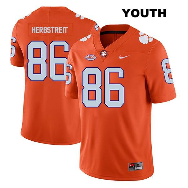 Youth Clemson Tigers #86 Tye Herbstreit Stitched Orange Legend Authentic Nike NCAA College Football Jersey MZH1046PK